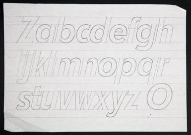 Churchward Legible Bold Condensed Italic Sketch