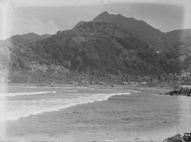 [Coastal and mountain landscape]