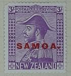 Stamp: New Zealand - Samoa Three Shillings