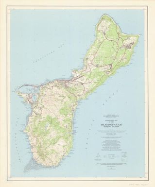 Topographic map of the island of Guam, Mariana Islands / mapped  by the Army Map Service, published for civil use by the Geological Survey, compiled in 1954 by the Army Map Service