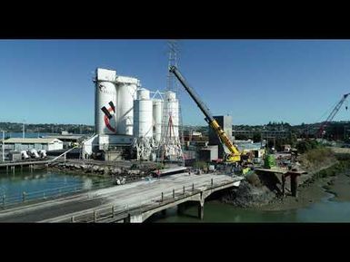 Old Mangere Bridge demolition