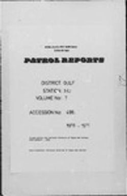 Patrol Reports. Gulf District, Ihu, 1969-1970