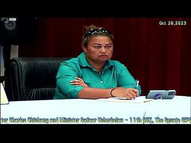 The Senate CIPCT Committee Meeting with Minister Charles Obichang and Minister Gafaar Ucherbelau