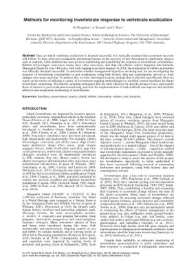 Methods for monitoring invertebrate response to vertebrate eradication