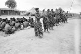 Malaysia, men performing meke at Republic of Fiji Military Forces camp