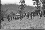 Church service in Tsembaga: local people gather with Solomon Islander Anglican missionaries