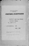 Patrol Reports. East New Britain District, Rabaul, 1966 - 1967