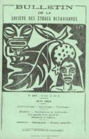 Bulletin de la Société des Études Océaniennes numéro 107