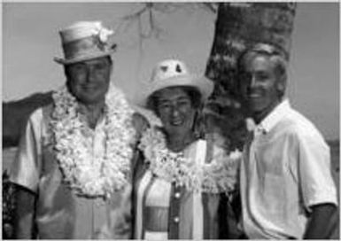 Ginger, Jeff, and Johnny Mercer in Hawaii