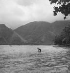 A woman in the water at Tahiti