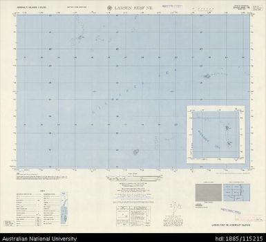 Papua New Guinea, Admiralty Islands, Larsen Reef NE, Series: AMS T893, Sheet 3449 I NE, 1:25 000, 1957