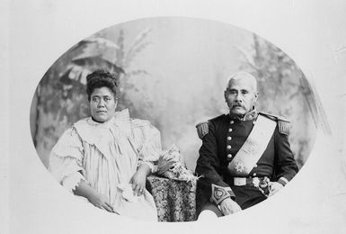 Malietoa Laupepa and his Rarotongan wife Fa'asisina