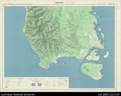 Vanuatu, Espiritu Santo, Santo-Sud (South), Sheet 5, 1968, 1:100 000