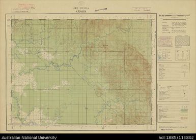 Papua New Guinea, Southern New Guinea, Vanapa, 1 Inch series, Sheet 3699, 1944, 1:63 360