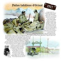 Poilus Tahitiens_PANNEAU 15 (1 et 2) Les Poilus tahitiens de l'Armée d'orient 1917