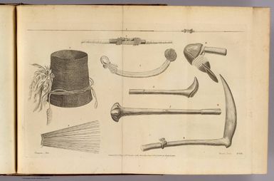 (Ornaments, weapons &c. at New Caledonia). Chapman, del. Record, sculp. No. XX. Published Feby. 1st, 1777 by Wm. Strahan in New Street, Shoe Lane & Thos. Cadell in the Strand, London.