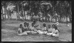 Cook Islands girls playing music, some with guitars