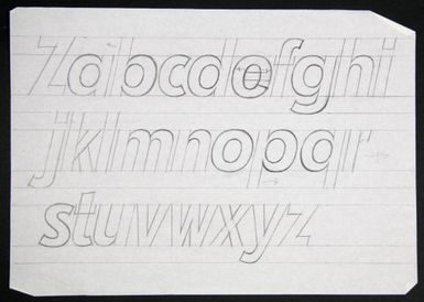 Churchward Legible Bold Condensed Italic Sketch