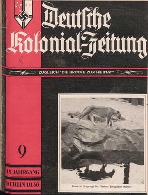 Deutsche Kolonial-Zeitung, 48. Jg. 1. September 1936, Heft 9.