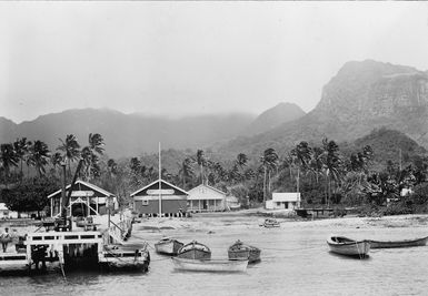 United Steam Ship Company buildings and wharf, Avarua, Rarotonga, Cook Islands