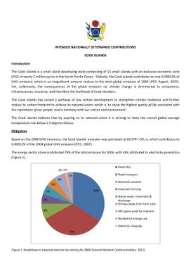 Intended nationally determined contributions. Cook Islands