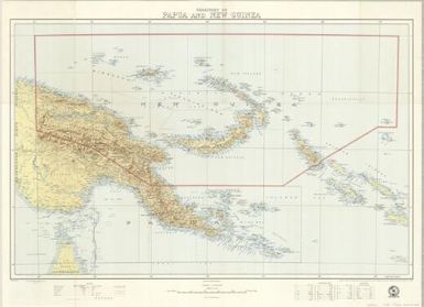 Territory of Papua and New Guinea (Recto New Guinea boundary in red)