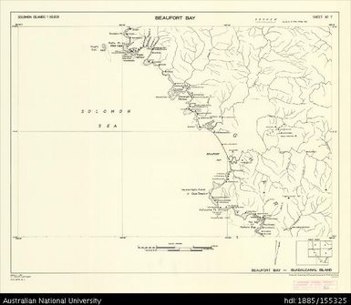 Solomon Islands, Guadalcanal, Beaufort Bay, Series: D.O.S. Repro 3 (Sketch), Sheet 7, 1968, 1:50 000