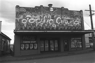 Pacific Cinema with graffiti by Smooth Inc.