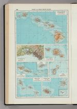 244. Pacific and Indian Oceans Islands. Hawaiian Islands, Pearl Harbor - Honolulu, Tahiti I. and Moorea I., Samoa, Tutuila Island, Guam Island Comores Islands, Mascarene Islands (Mauritius Island, Reunion Island). The World Atlas.