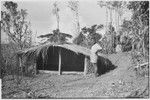 Woman's house, sleeping quarters (rear), pig stall (center), fireplace and cooking area at entrance