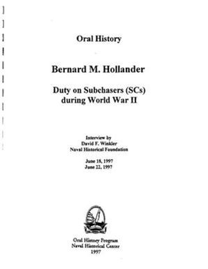 Oral History Interview with Bernard Hollander, June 18, 1997