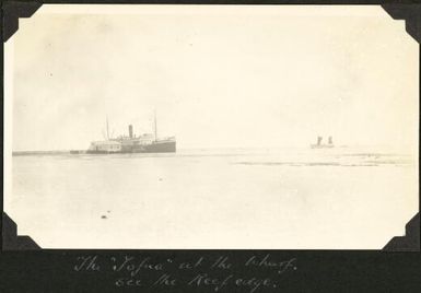The steamship Tofua at the wharf near the reefs edge, Nukuʾalofa, Tonga, 1929 / C.M. Yonge