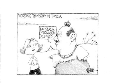 Skirting the issue. "No slacks journalism allowed." 8 July 2009
