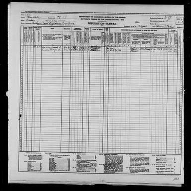 1940 Census Population Schedules - Hawaii - Honolulu County - ED 2-97