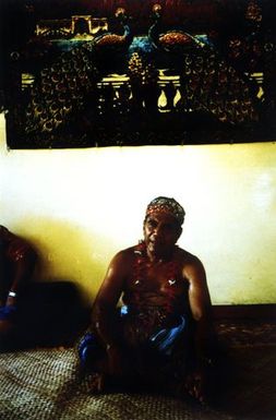 Aleipata, Upolu, Western Samoa. Newly bestowed Matai (chief) ... 1982. From the series: Polynesia Here and There