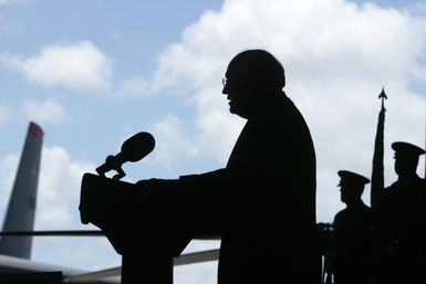 Vice President Cheney Delivers Remarks to Troops at Andersen Air Force Base in Guam