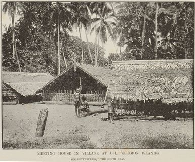 Meeting house in village at Uji, Solomon Islands