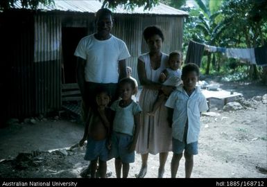 Tommy Kabu and family - Rabia Camp, Port Moresby