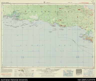 Papua New Guinea, Abau (overprint 1966), Series: AMS T504, Sheet SC 55-12, 1966, 1:250 000