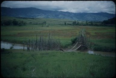 Kerowil Bridge across Wahgi River from Minj side : Wahgi Valley, Papua New Guinea, 1954 and 1955 / Terence and Margaret Spencer