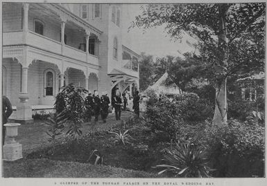 A glimpse of the Tongan palace on the royal wedding day