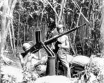 Wars: World: # 2: United States Marines in Solomon Islands -Marines Capture Japanese Machine Gun