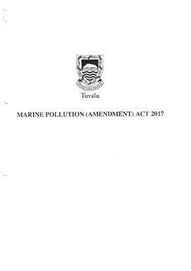 Marine pollution (Amendment) Act : 2017 Tuvalu