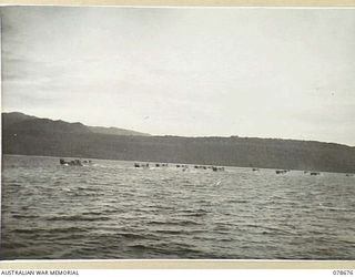 AT SEA. 1945-01-28. LCM (LANDING CRAFT MECHANISED) OF THE 594TH ENGINEER BOAT AND SHORE REGIMENT, "B" COMPANY, UNITED STATES ARMY RETURNING TO THEIR JACQUINOT BAY BASE AFTER LANDING TROOPS OF THE ..