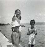 Young fishermen in Uturoa, Raiatea island