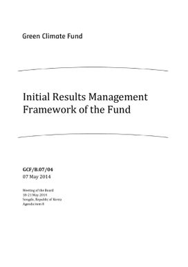 Initial results management framework of the fund