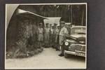 Hugh Cave and group in uniform