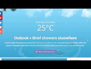 Cook Islands Meteorology Service Website Launch