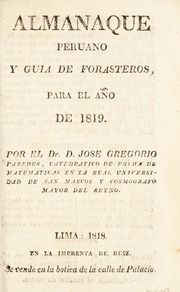 Almanaque peruano y guia de forasteros para el año de 1819