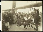 S.S. Ohio at sea, showing a prisoner in irons, during the Los Angeles Chamber of Commerce's voyage to Hawaii, 1907